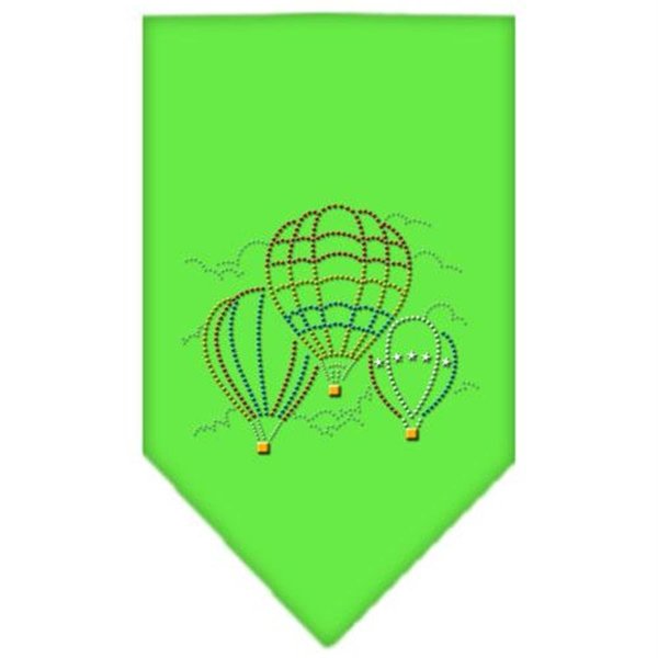 Unconditional Love Hot Air Ballons Rhinestone Bandana Lime Green Large UN813998